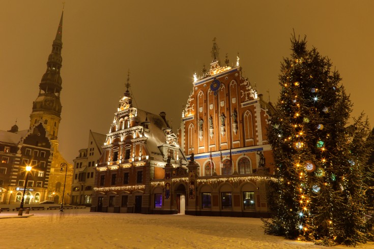 old riga in christmas time