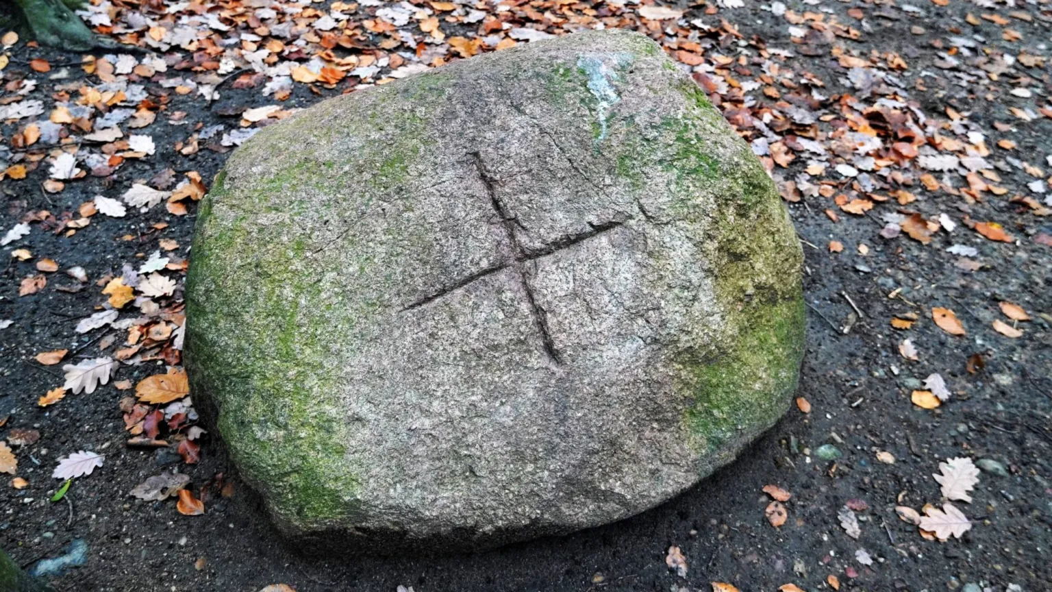 kamien ze znakiem runicznym wzgorze tryglawa puszcza bukowa szczecin scaled